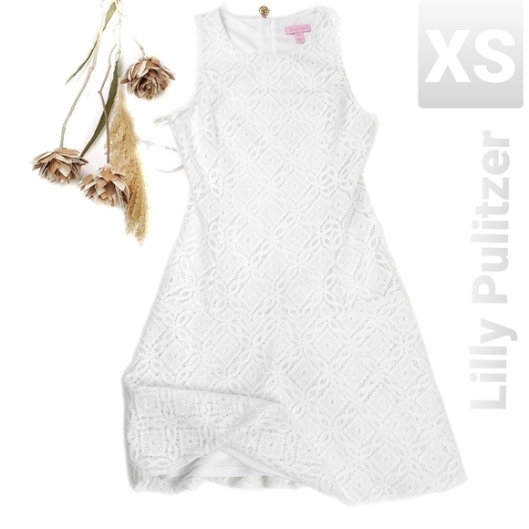 Lilly Pulitzer White Embroidered Cotton Dress XS - Picture 1 of 14